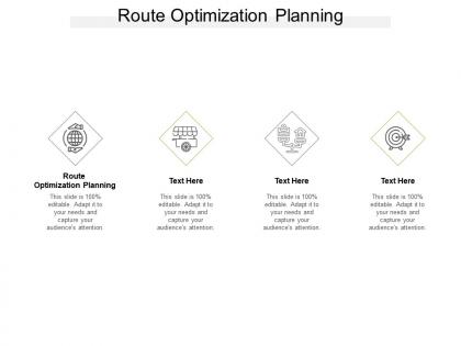 Route optimization planning ppt powerpoint presentation visual aids summary cpb