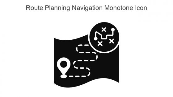 Route Planning Navigation Monotone Icon In Powerpoint Pptx Png And Editable Eps Format