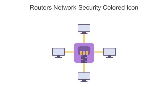 Routers Network Security Colored Icon In Powerpoint Pptx Png And Editable Eps Format