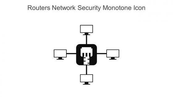Routers Network Security Monotone Icon In Powerpoint Pptx Png And Editable Eps Format