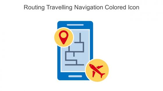 Routing Travelling Navigation Colored Icon In Powerpoint Pptx Png And Editable Eps Format