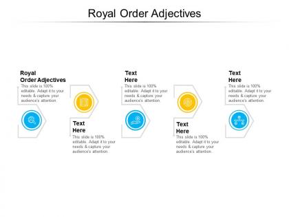 Royal order adjectives ppt powerpoint presentation model background images cpb