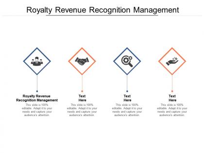 Royalty revenue recognition management ppt powerpoint presentation outline show cpb