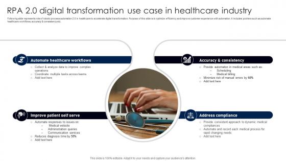 RPA 2 0 Digital Transformation Use Case In Healthcare Industry