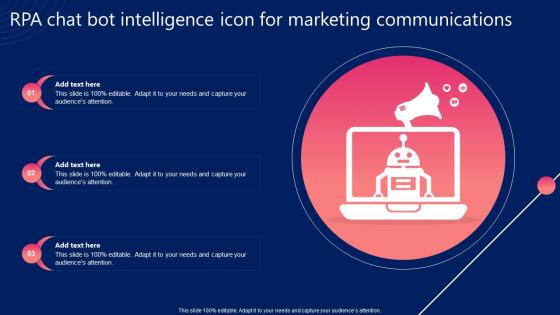 RPA Chat Bot Intelligence Icon For Marketing Communications