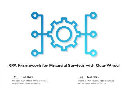Rpa framework for financial services with gear wheel