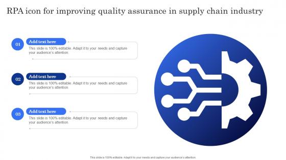 RPA Icon For Improving Quality Assurance In Supply Chain Industry