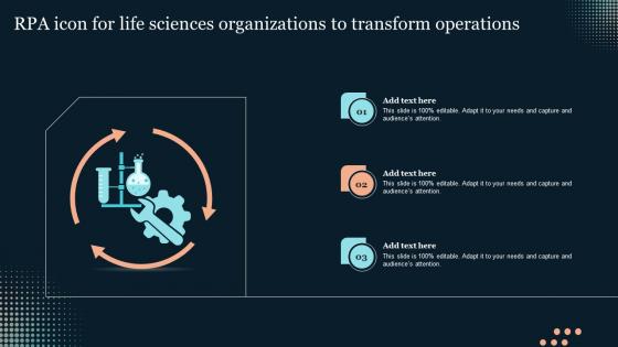 RPA Icon For Life Sciences Organizations To Transform Operations