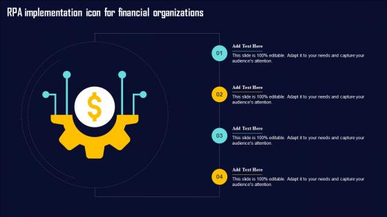 RPA Implementation Icon For Financial Organizations