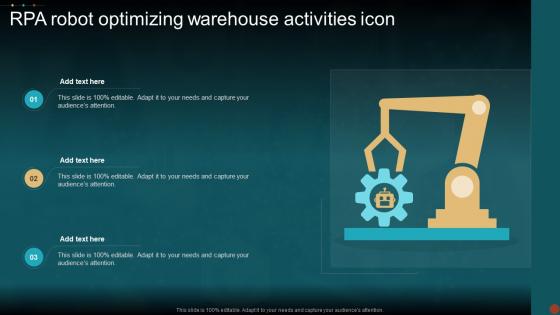 Rpa Robot Optimizing Warehouse Activities Icon