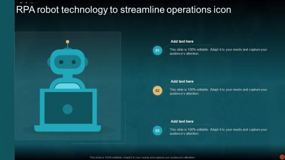 Rpa Robot Technology To Streamline Operations Icon