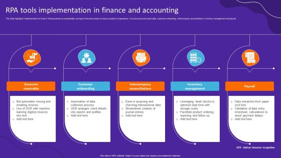 RPA Tools Implementation In Finance And Accounting