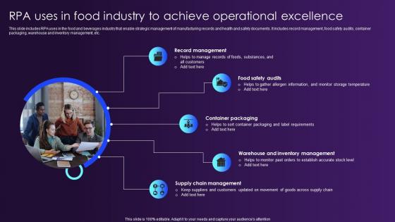 RPA Uses In Food Industry To Achieve Operational Excellence