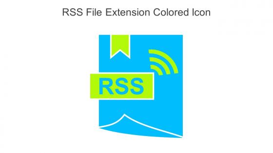 RSS File Extension Colored Icon In Powerpoint Pptx Png And Editable Eps Format
