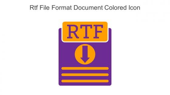Rtf File Format Document Colored Icon In Powerpoint Pptx Png And Editable Eps Format
