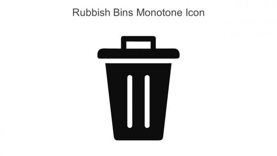 Rubbish Bins Monotone Icon In Powerpoint Pptx Png And Editable Eps Format