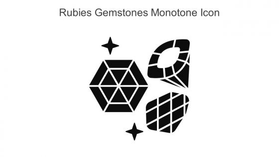 Rubies Gemstones Monotone Icon In Powerpoint Pptx Png And Editable Eps Format