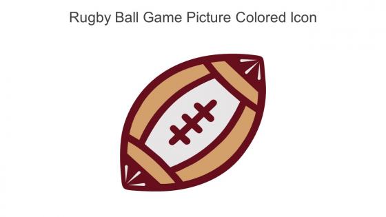 Rugby Ball Game Picture Colored Icon In Powerpoint Pptx Png And Editable Eps Format