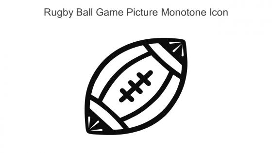 Rugby Ball Game Picture Monotone Icon In Powerpoint Pptx Png And Editable Eps Format
