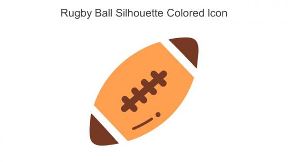 Rugby Ball Silhouette Colored Icon In Powerpoint Pptx Png And Editable Eps Format