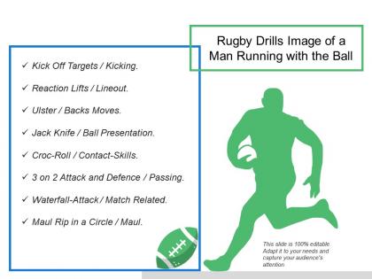 Rugby drills image of a man running with the ball