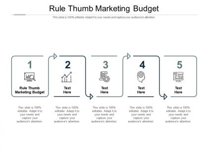 Rule thumb marketing budget ppt powerpoint presentation professional visual aids cpb