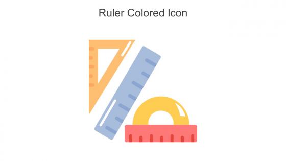 Ruler Colored Icon in powerpoint pptx png and editable eps format