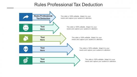 Rules professional tax deduction ppt powerpoint presentation icon file formats cpb
