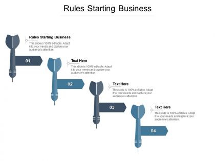 Rules starting business ppt powerpoint presentation layouts design templates cpb