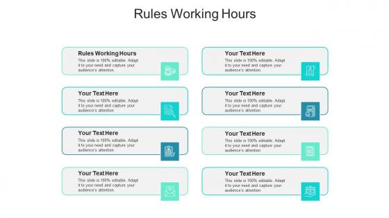 Rules working hours ppt powerpoint presentation professional example cpb