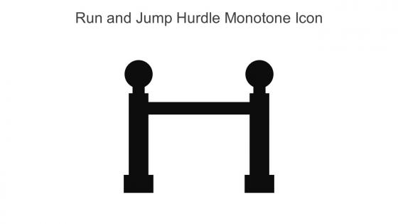 Run And Jump Hurdle Monotone Icon In Powerpoint Pptx Png And Editable Eps Format