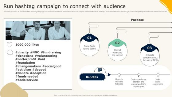 Run Hashtag Campaign To Connect With Audience Guide To Effective Nonprofit Marketing MKT SS V