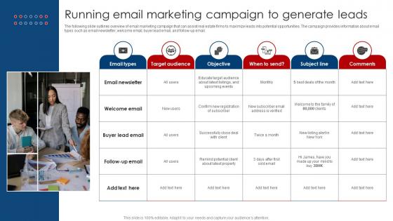 Running Email Marketing Campaign To Generate Leads Digital Marketing Strategies For Real Estate MKT SS V