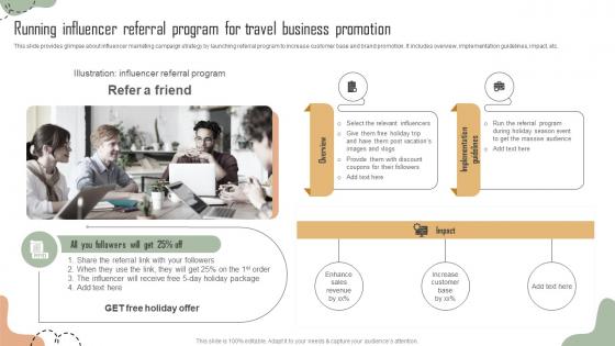 Running Influencer Referral Program For Travel Building Comprehensive Travel Agency Strategy SS V