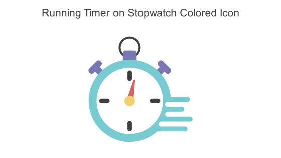 Running Timer On Stopwatch Colored Icon In Powerpoint Pptx Png And Editable Eps Format