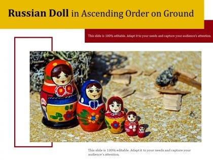 Russian doll in ascending order on ground