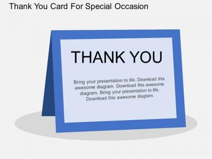 Rv thank you card for special occasion flat powerpoint design