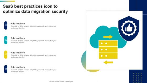 Saas Best Practices Icon To Optimize Data Migration Security