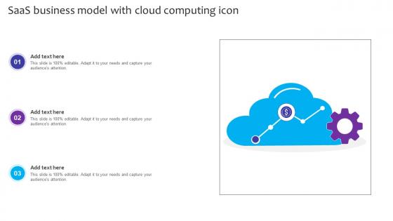 SaaS Business Model With Cloud Computing Icon