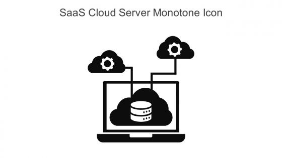Saas Cloud Server Monotone Icon In Powerpoint Pptx Png And Editable Eps Format