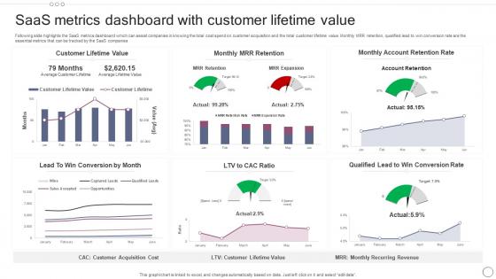 SAAS Metrics Dashboard With Customer Lifetime Value