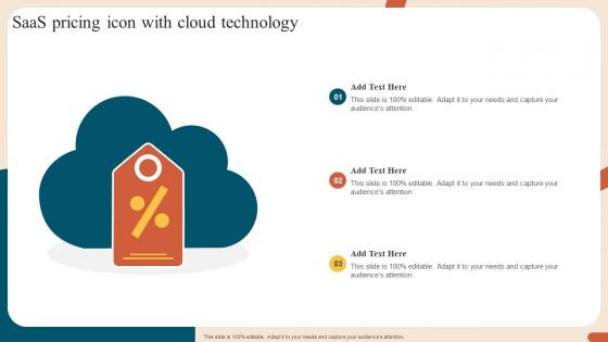Saas Pricing Icon With Cloud Technology