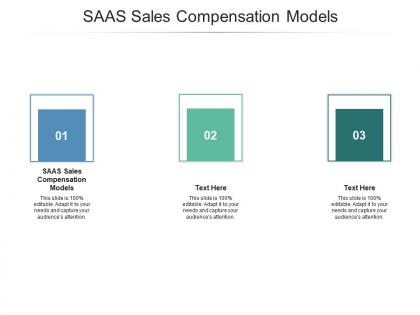 Saas sales compensation models ppt powerpoint presentation layouts ideas cpb