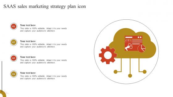 SAAS Sales Marketing Strategy Plan Icon
