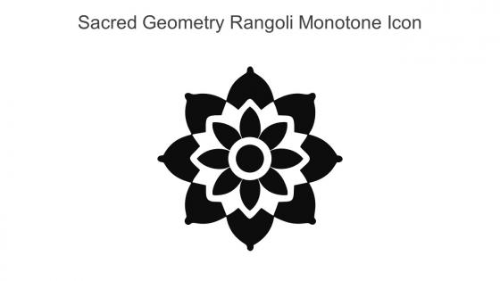 Sacred Geometry Rangoli Monotone Icon In Powerpoint Pptx Png And Editable Eps Format