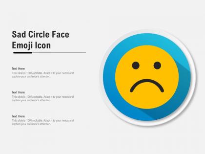 Sad circle face emoji icon