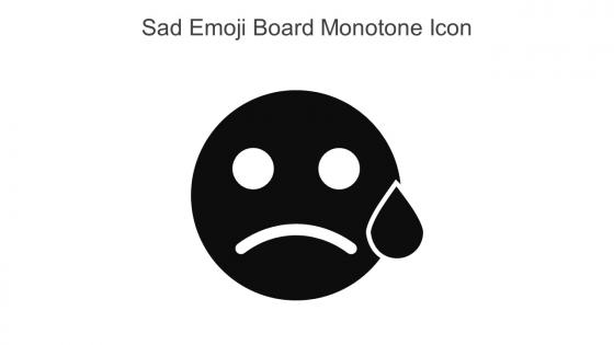 Sad Emoji Board Monotone Icon In Powerpoint Pptx Png And Editable Eps Format