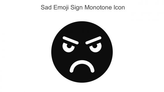 Sad Emoji Sign Monotone Icon In Powerpoint Pptx Png And Editable Eps Format