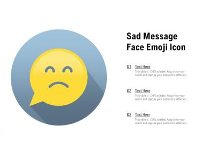 Sad message face emoji icon