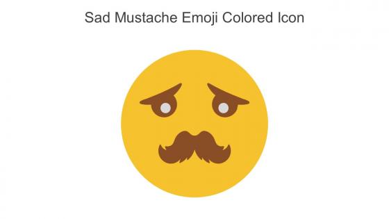 Sad Mustache Emoji Colored Icon In Powerpoint Pptx Png And Editable Eps Format